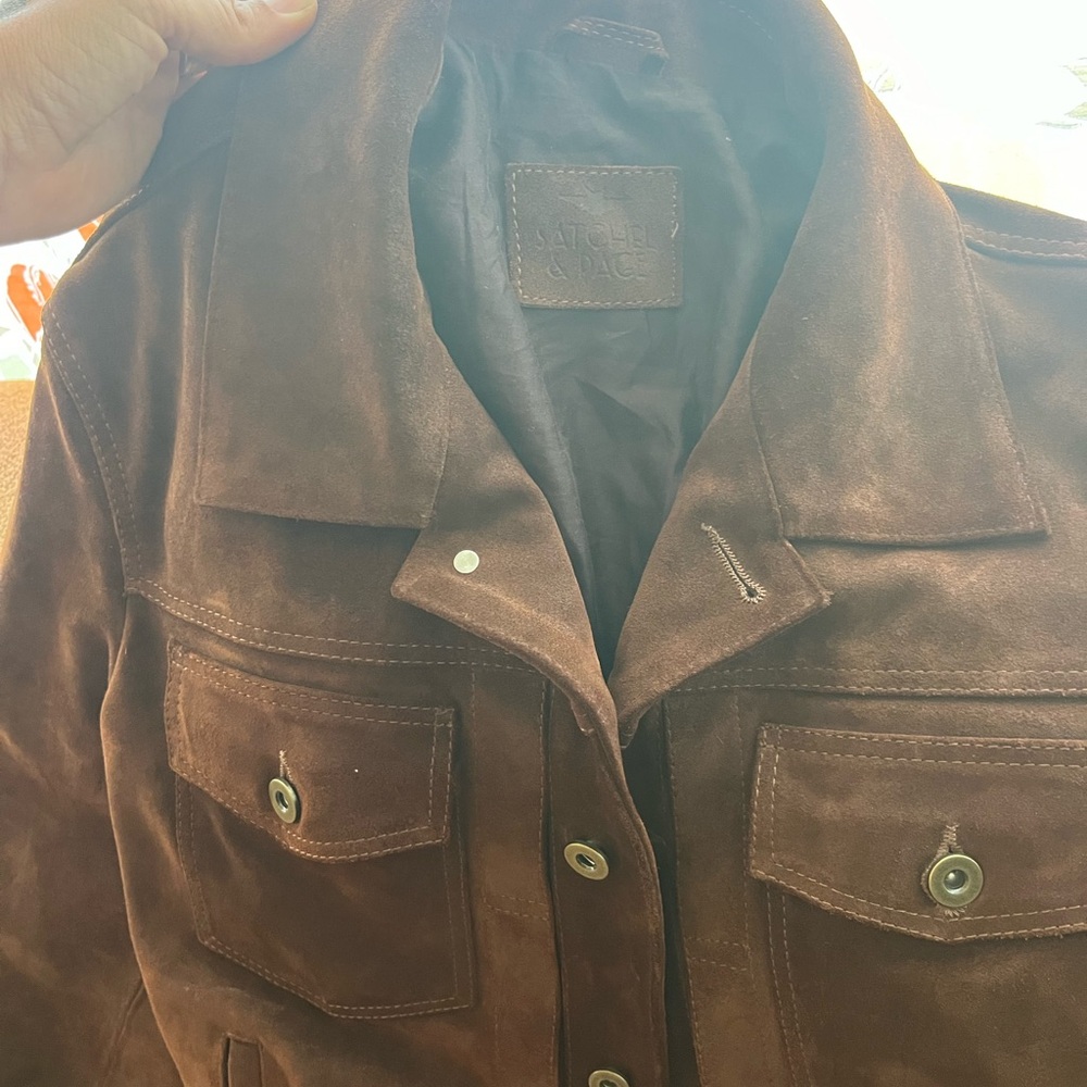 Brown Military Field Jacket with Corduroy Texture - Picture 4 of 5